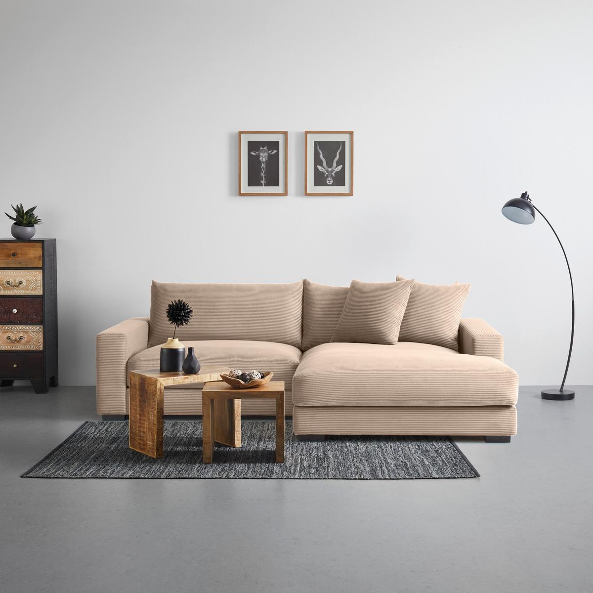 Wohnlandschaft Pedro in Braun - Karamell, MODERN, Textil (265/180cm) - Mömax