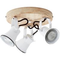 Deckenleuchte Seed in Weiß max. 5 Watt - Weiß, Natur, Holz/Metall (28/13cm) - Brilliant