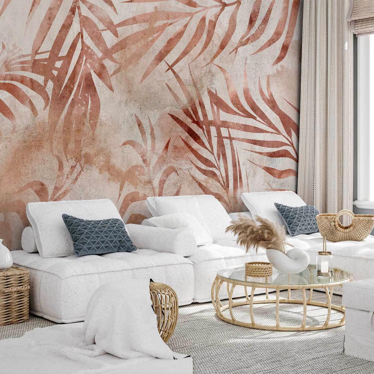 Fototapeta Pink Memory, 300x210cm - pink/siva, Trendi, tekstil (300/210cm) - artgeist