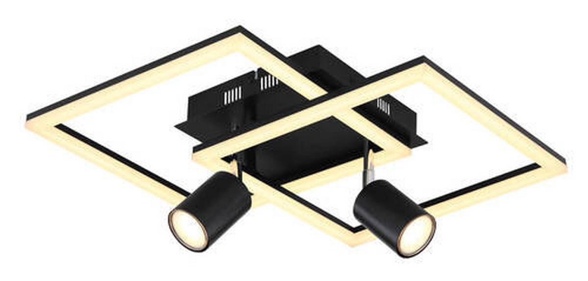 Led Mennyezeti Lámpa 67308-36 - fekete/opál, Design, műanyag/fém (42/42/19cm) - Globo