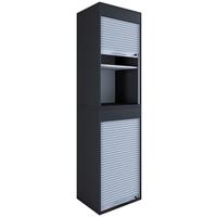 Aktenschrank Aktos XL Schwarz/Grau - Schwarz/Grau, MODERN, Holzwerkstoff/Kunststoff (50/186/40cm) - MID.YOU
