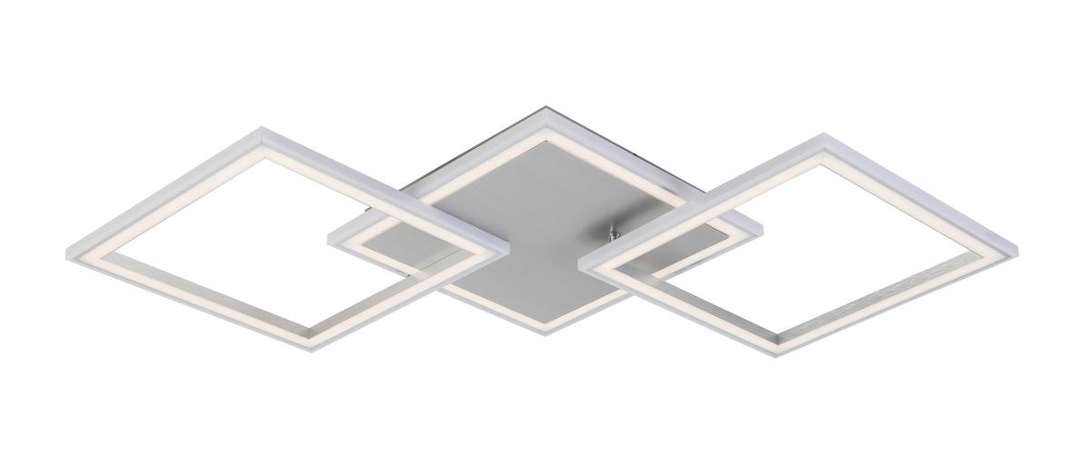 Led Mennyezeti Lámpa Qinton - alumíniumszínű, Romantik / Landhaus, műanyag/fém (95/44/7,3cm) - Premium Living