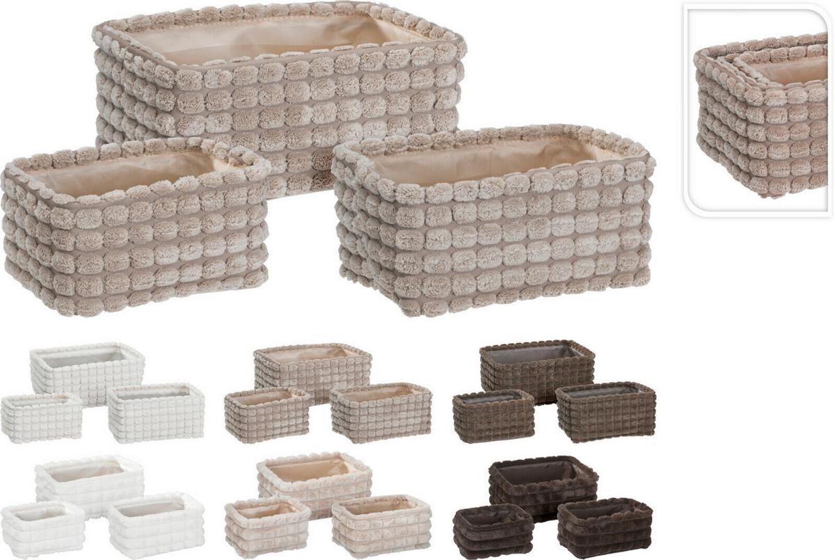 Kosárszett Velvet - Basics (38/26/23cm)