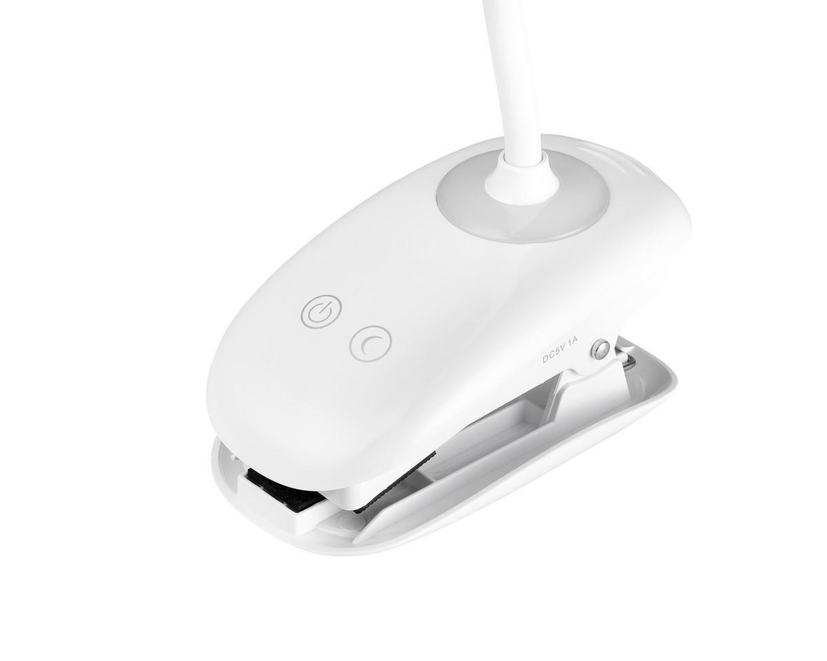 Led-svetilka S Sponko Luli, Bela, Zatemnitvena - bela, Romantika, umetna masa (11/12/42cm) - Modern Living