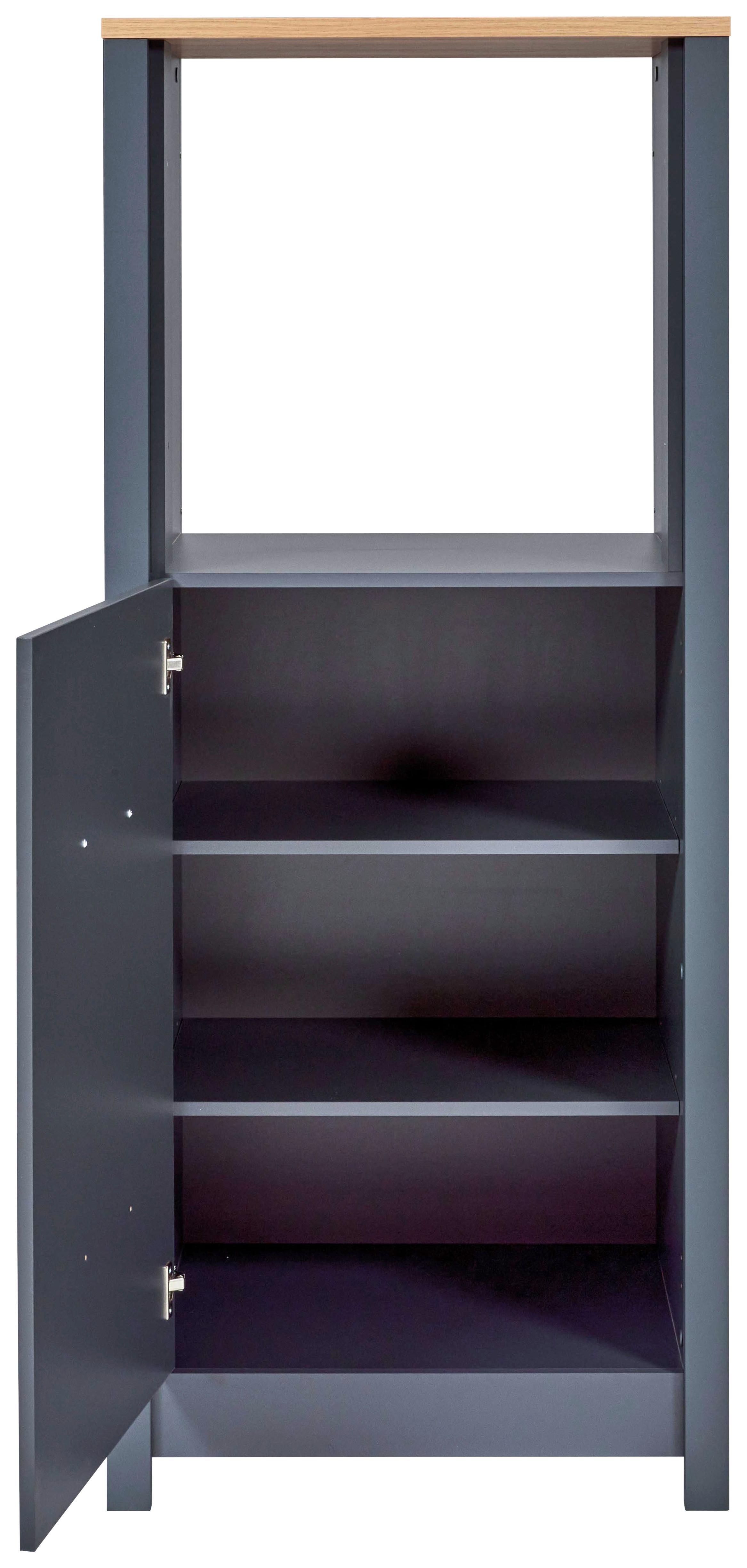 Geräteumbauschrank Venet, Anthrazit/Artisan Eiche - Anthrazit/Schwarz, MODERN, Holzwerkstoff/Metall (70/167/60cm) - Mömax