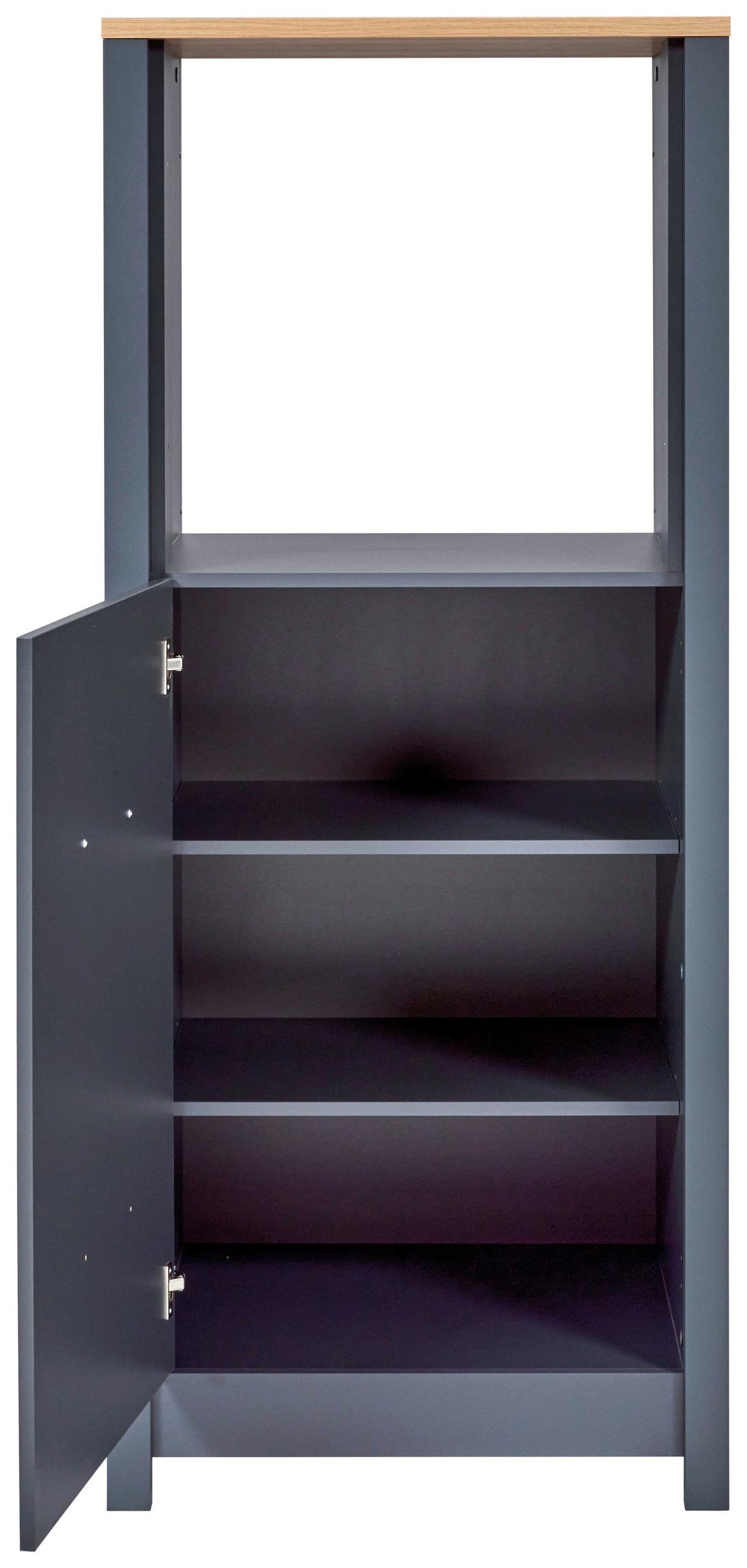 Geräteumbauschrank Venet Anthrazit/Artisan Eiche - Anthrazit/Schwarz, MODERN, Holzwerkstoff/Metall (70/167/60cm) - Mömax