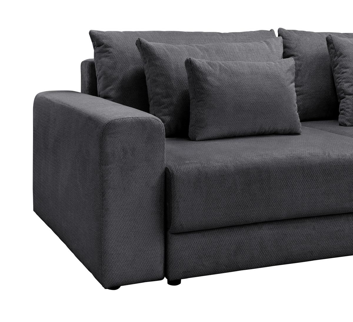 Mega Sofa Mega - crna/antracit, Trend, tekstil/plastika (255/94/126cm) - Luca Bessoni