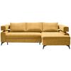 Kutna Garnitura Rosalie - curry žuta/crna, Konvencionalno, tekstil/metal (265/75-89/184cm) - Modern Living