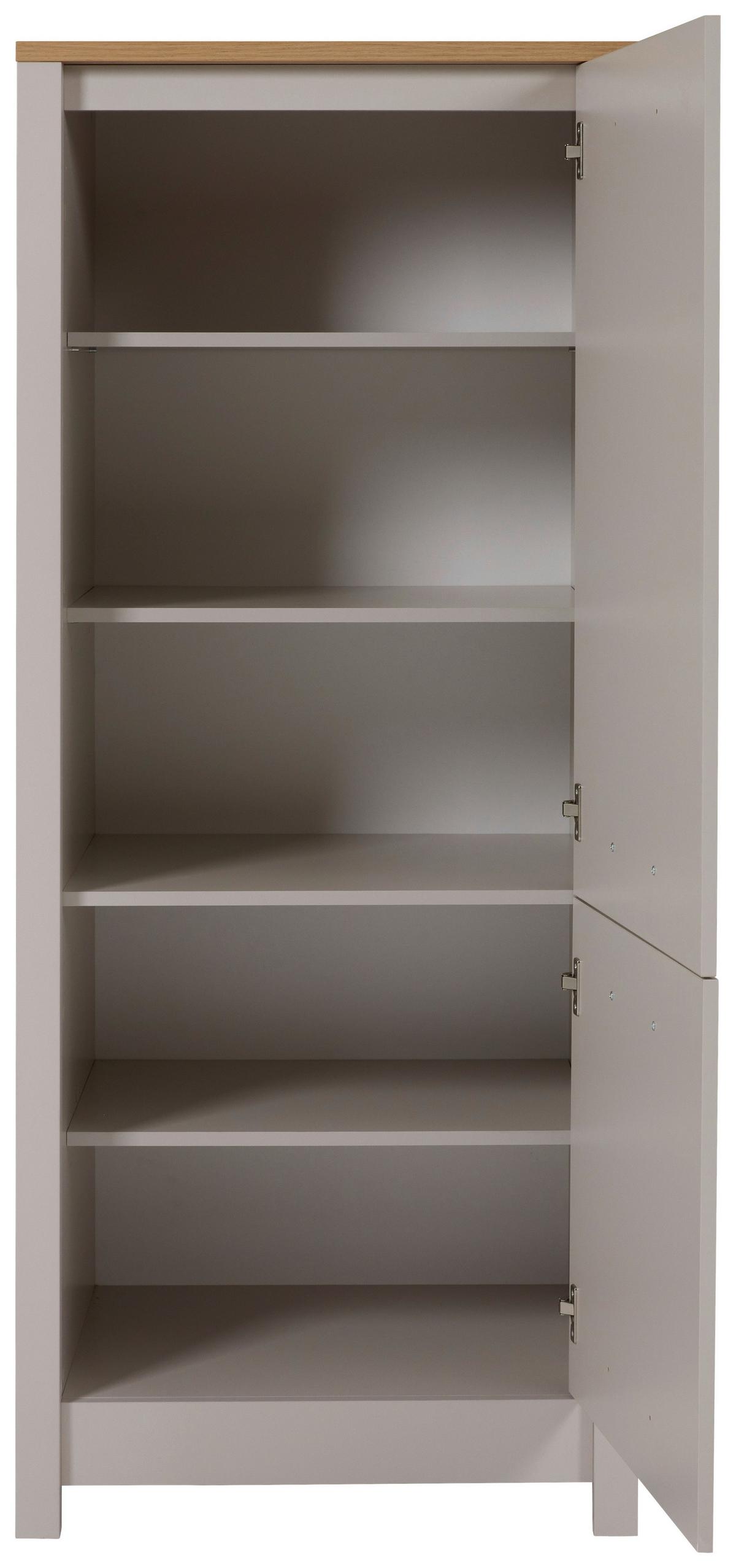 Geräteumbauschrank Sardegna Kaschmir/Eiche - Kaschmir/Silberfarben, ROMANTIK / LANDHAUS, Holzwerkstoff/Metall (70/167/60cm) - home24