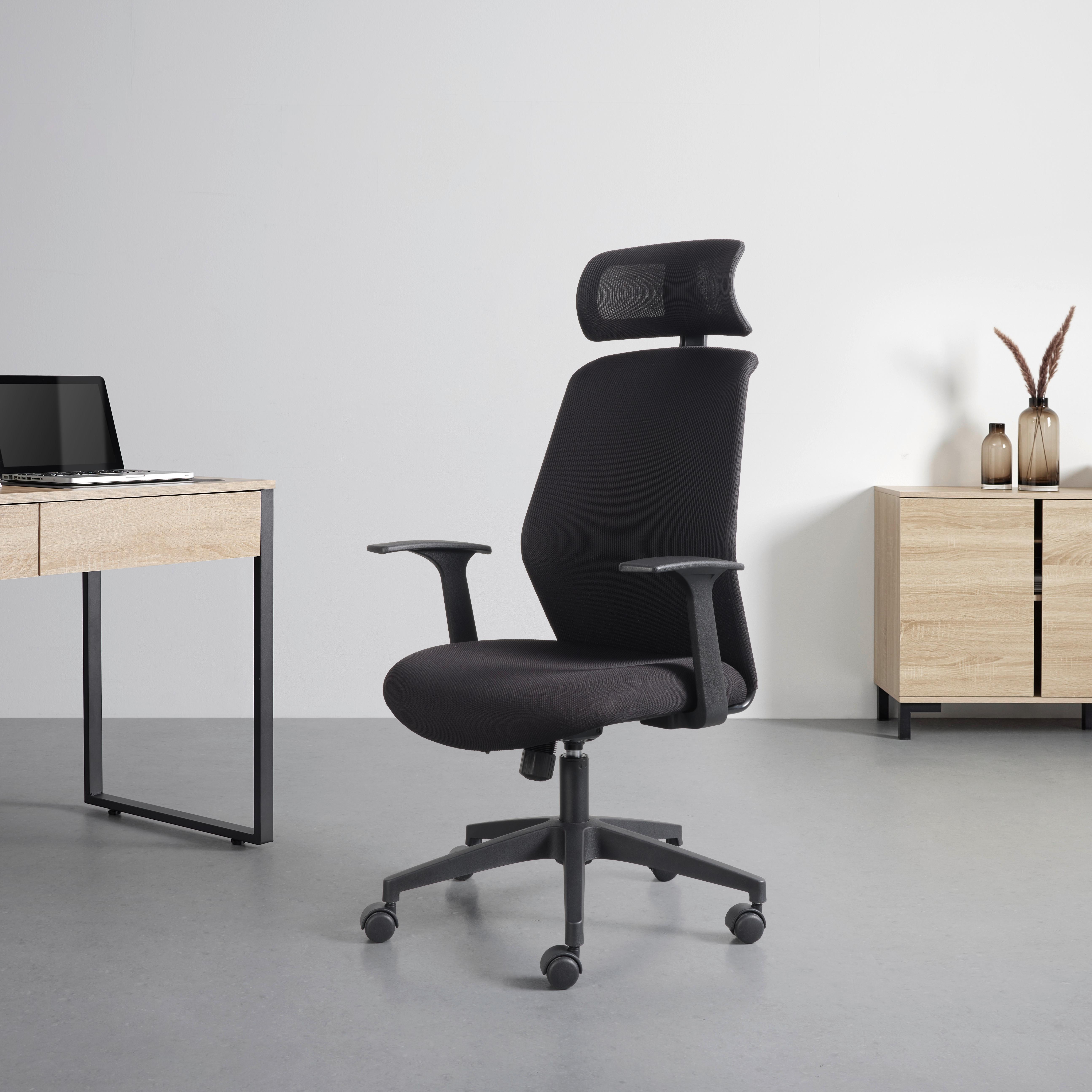 SNURRSTOL PATRIZIA - svart, Design, textil/plast (66/117-124/64cm) - Mömax