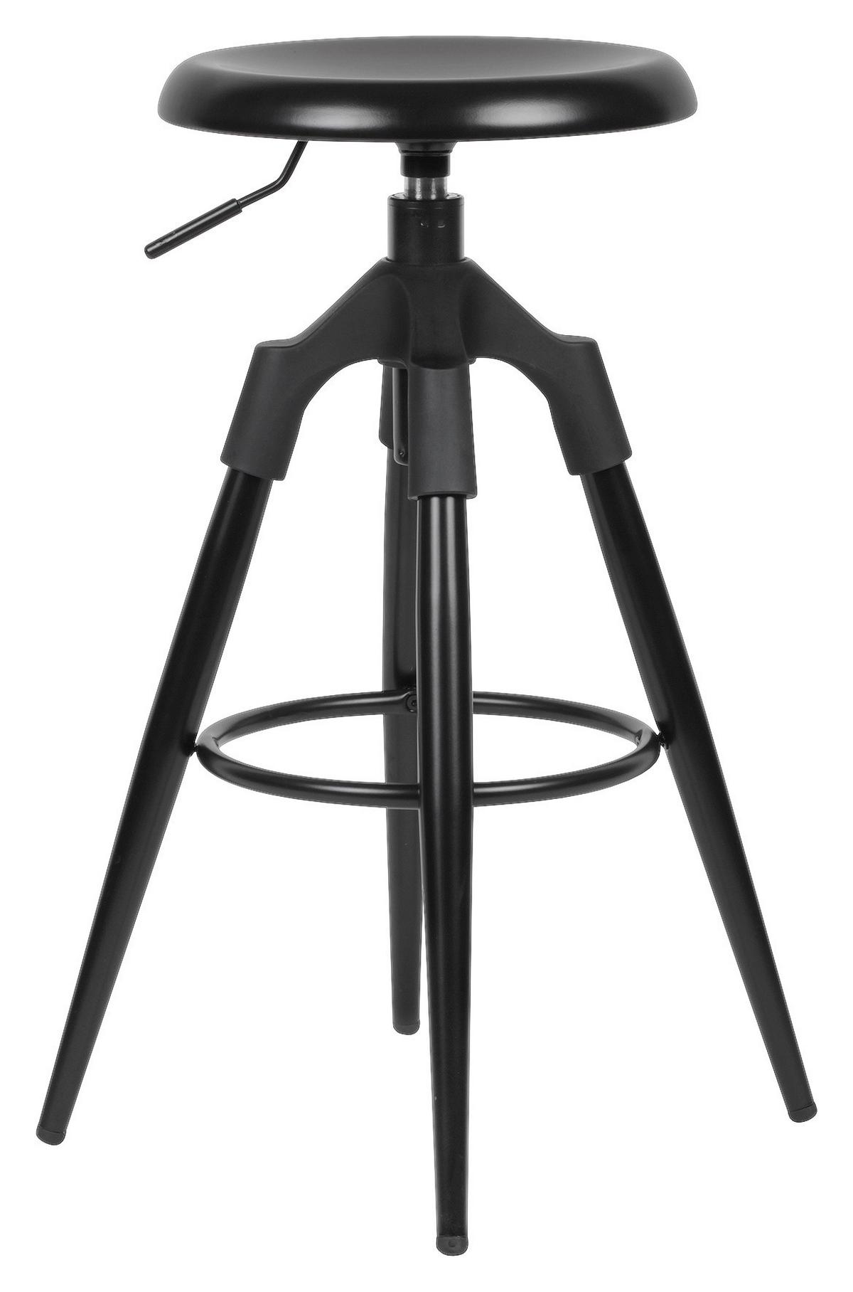 Barhocker in Schwarz - Schwarz, Trend, Metall (53/72/53cm) - MID.YOU