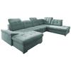 Wohnlandschaft Zira Mintgrün Nylon/Mikrofaser - Chromfarben/Mintgrün, Design, Kunststoff/Textil (169/330/212cm) - Livetastic