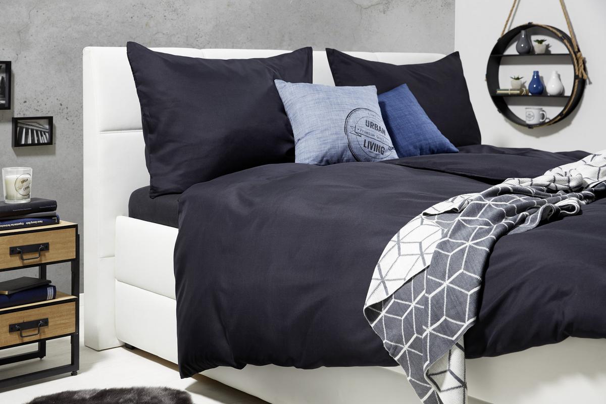 Bettwäsche Blacky ca. 135x200cm - Schwarz, MODERN, Textil (135/200cm) - Modern Living