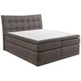 Boxspringbett in Grau ca. 180x200 cm inkl. Topper - Silberfarben/Grau, KONVENTIONELL, Holzwerkstoff/Kunststoff (180/200cm) - Livetastic Boxspringbett in Grau ca. 180x200 cm inkl. Topper - Silberfarben/Grau, KONVENTIONELL, Holzwerkstoff/Kunststoff (180/200cm) - Livetastic
