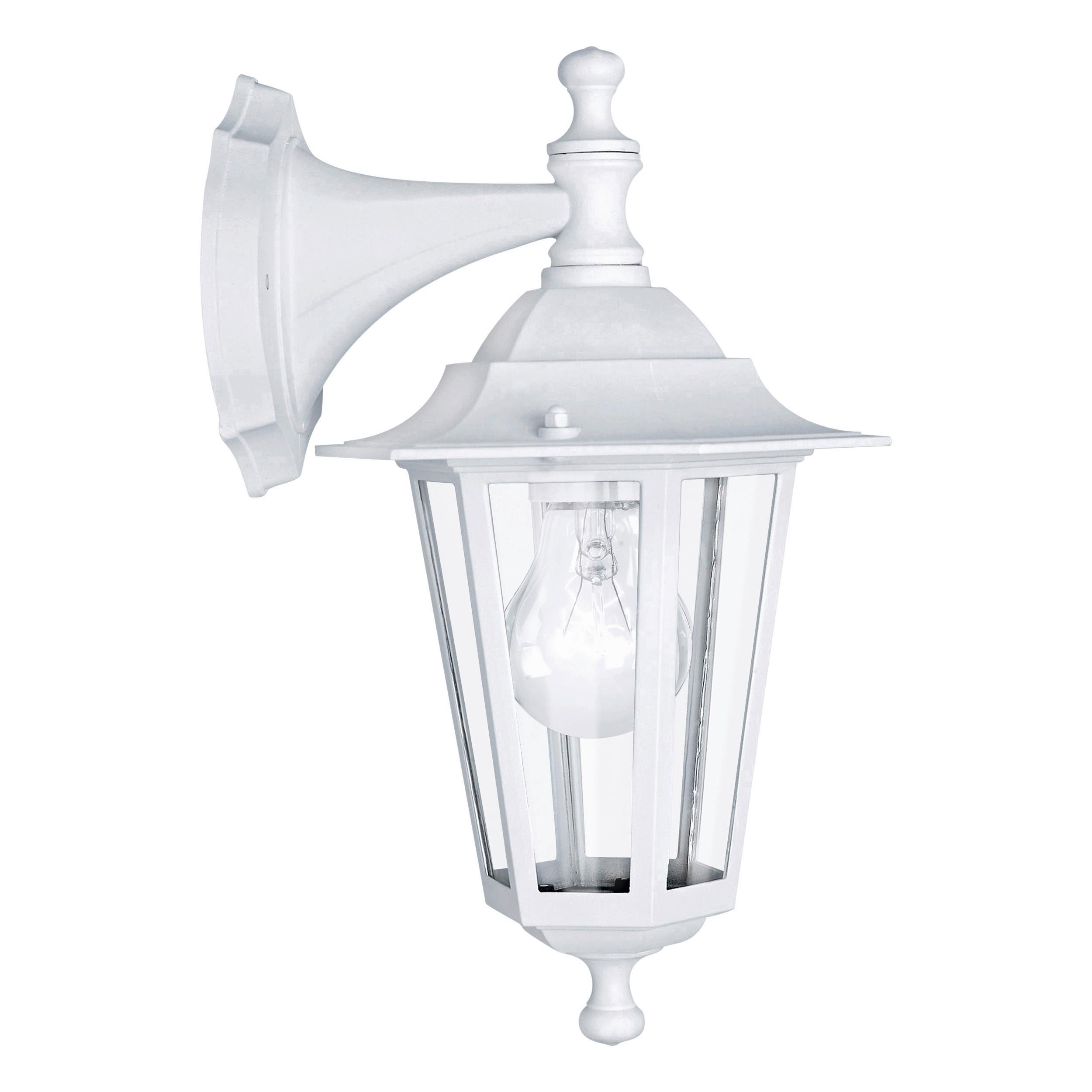 Aussenwandleuchte Laterna 5 Weiss - Klar/Weiss, Basics, Glas/Metall (16,5cm) - Eglo