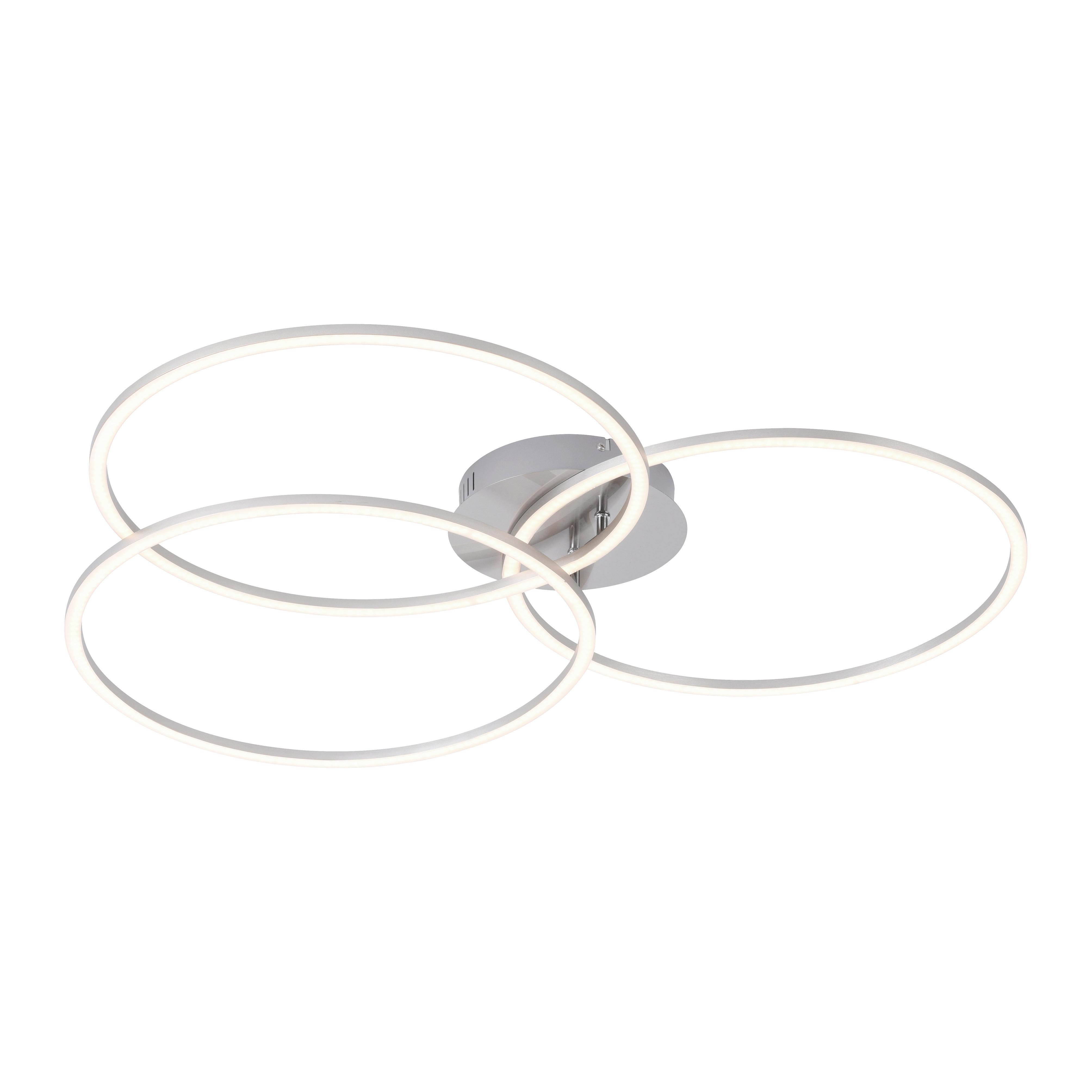 LED-Deckenleuchte Ivanka max. 41 Watt - Chromfarben, Design, Kunststoff/Metall (79/76/9cm)