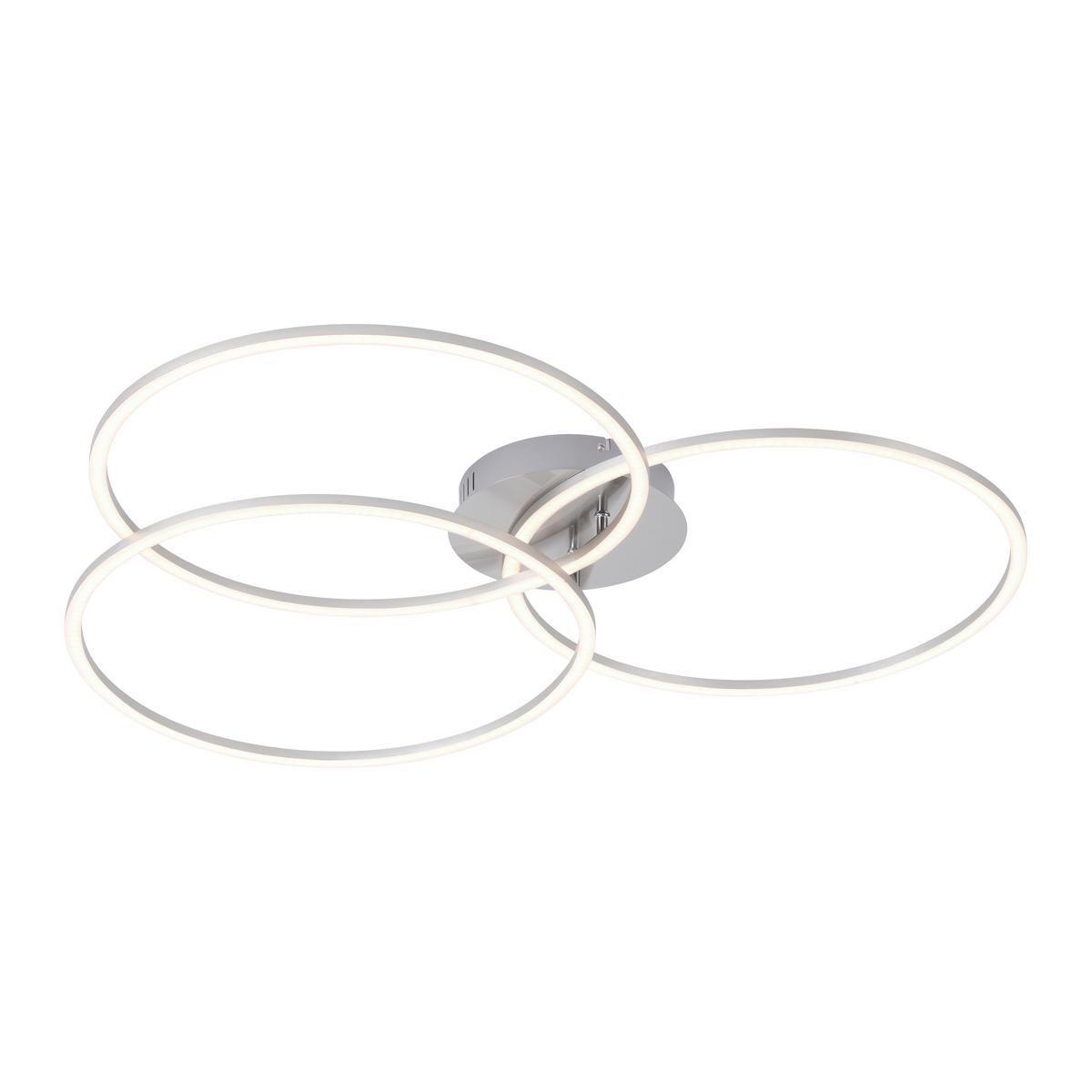 LED-Deckenleuchte Ivanka max. 41 Watt - Chromfarben, Design, Kunststoff/Metall (79/76/9cm)