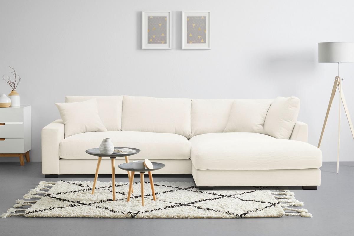 Colțar Pedro - crem, Modern, textil (300/190cm) - Mömax
