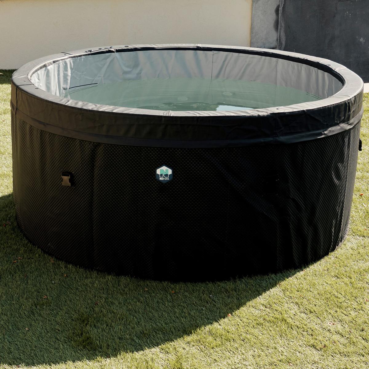 Whirlpool Netspa Vita Schwarz Ø ca. 156cm - Schwarz, Basics, Kunststoff/Metall (156/70cm)