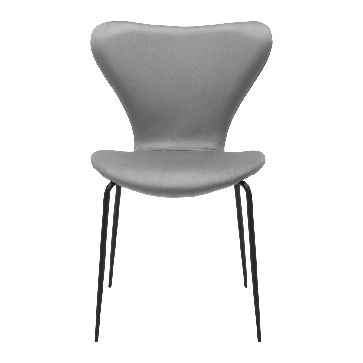 KRZESŁO ALICIA - jasnoszary/czarny, Modern, metal/drewno (53/82,5/53cm) - Bessagi Home