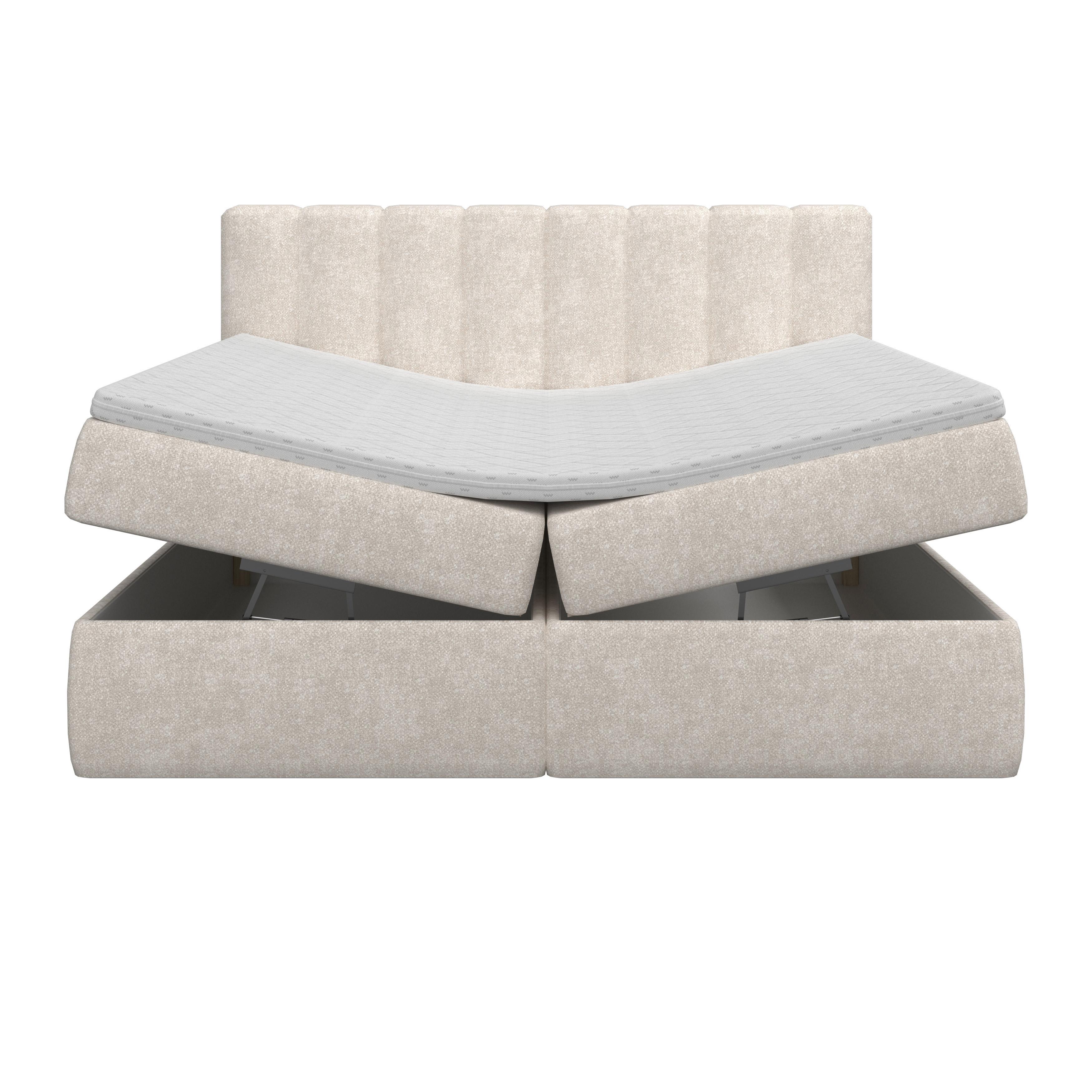 BOXSÄNG MALA - svart/cremefärgad, Modern, trämaterial/trä (180/200cm) - Bessagi Home