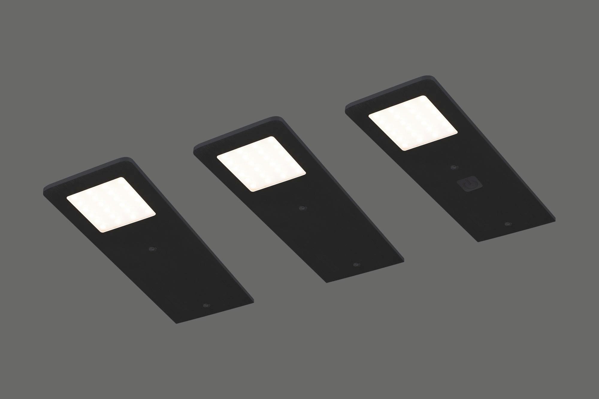 ZESTAW LAMP PODSZAFKOWYCH 6048-3_S - czarny, Basics, metal (7/0,4/19cm)