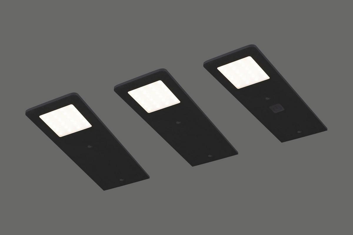 ZESTAW LAMP PODSZAFKOWYCH 6048-3_S - czarny, Basics, metal (7/0,4/19cm)