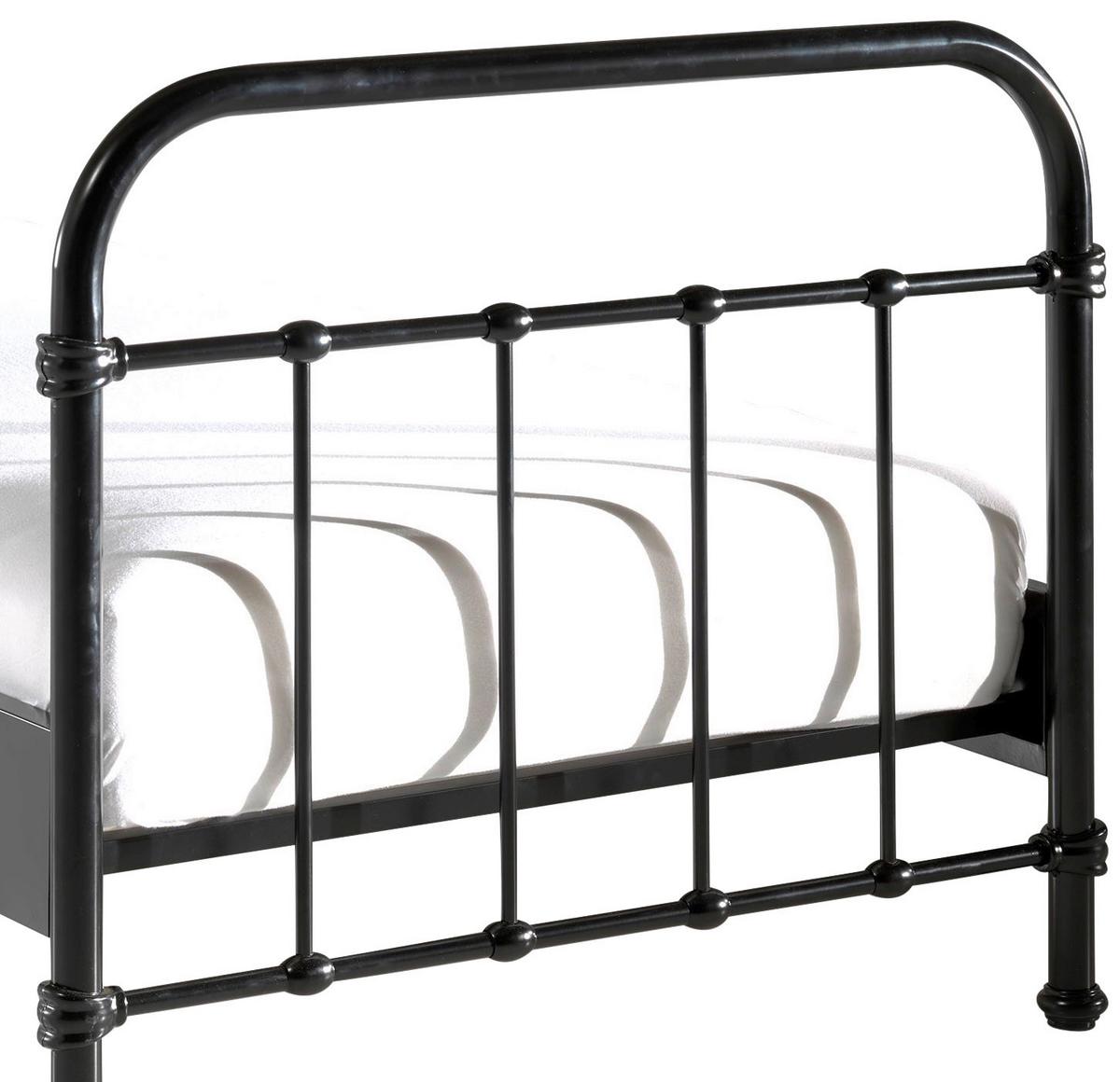Kinder-/Juniorbett New York ca. 90x200 cm Schwarz - Schwarz, ROMANTIK / LANDHAUS, Metall (90/200cm) - Vipack