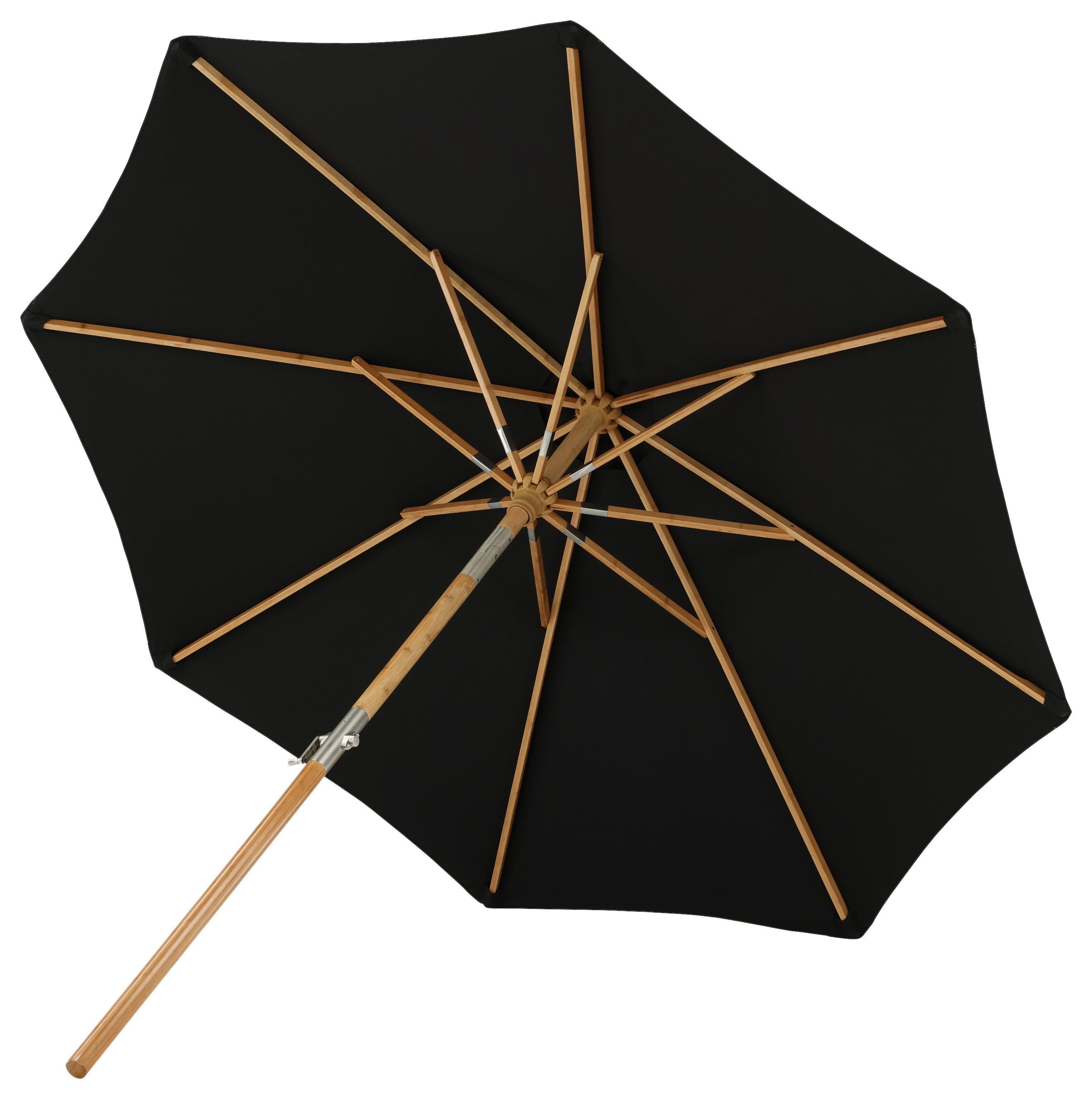 Sonnenschirm Cerox ca. 270x250 cm Schwraz - Schwarz, KONVENTIONELL (270/250cm) - Gardenson