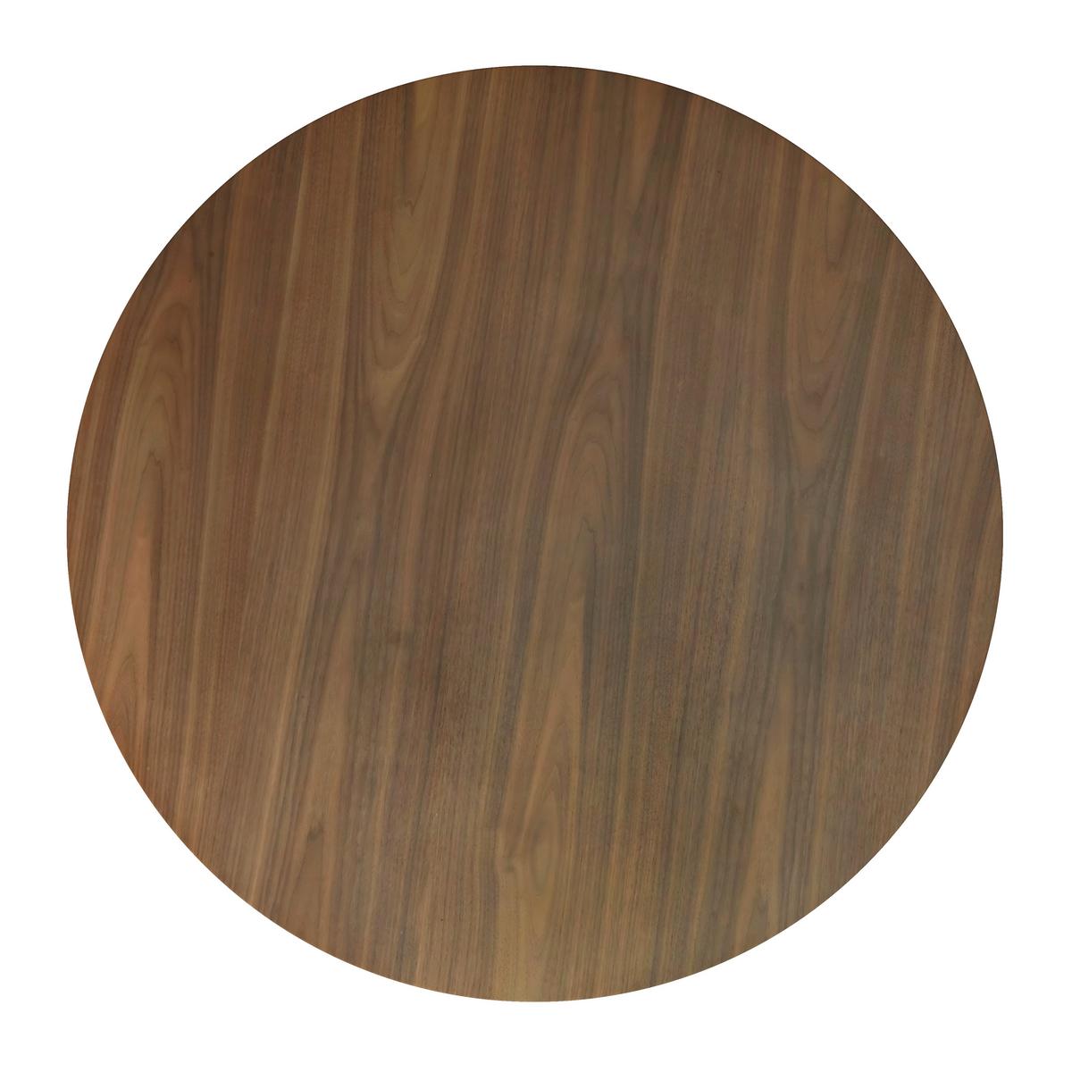 Esstisch Rene Akazie massiv Walnuss furniert Ø ca. 120 cm - Schwarz/Akaziefarben, MODERN, Holz/Metall (120/76cm) - Bessagi Home