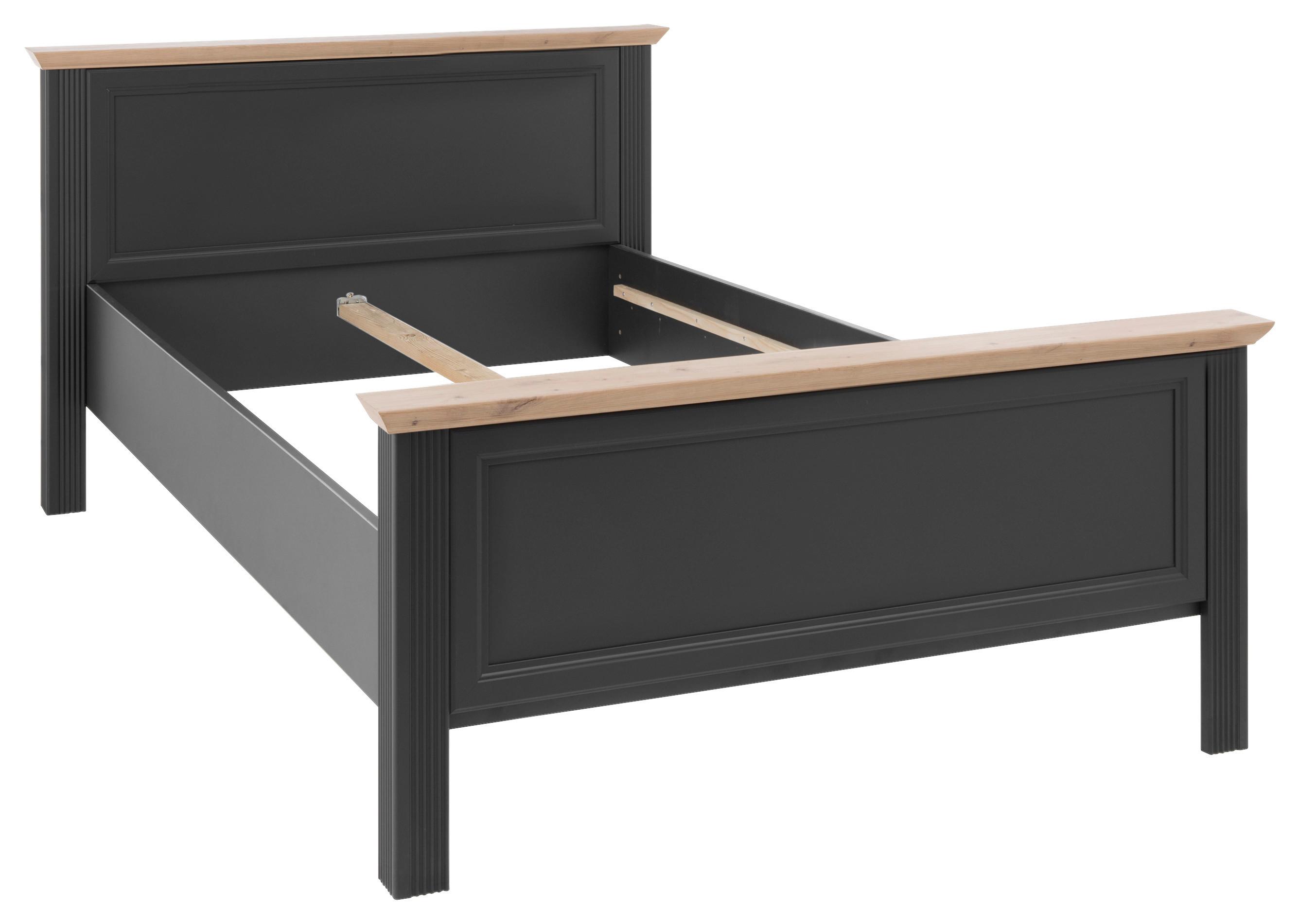 Klasični Krevet Jasmin Ii - boje grafita/hrast Artisan, Lifestyle, drvni materijal/plastika (140/200cm) - Modern Living