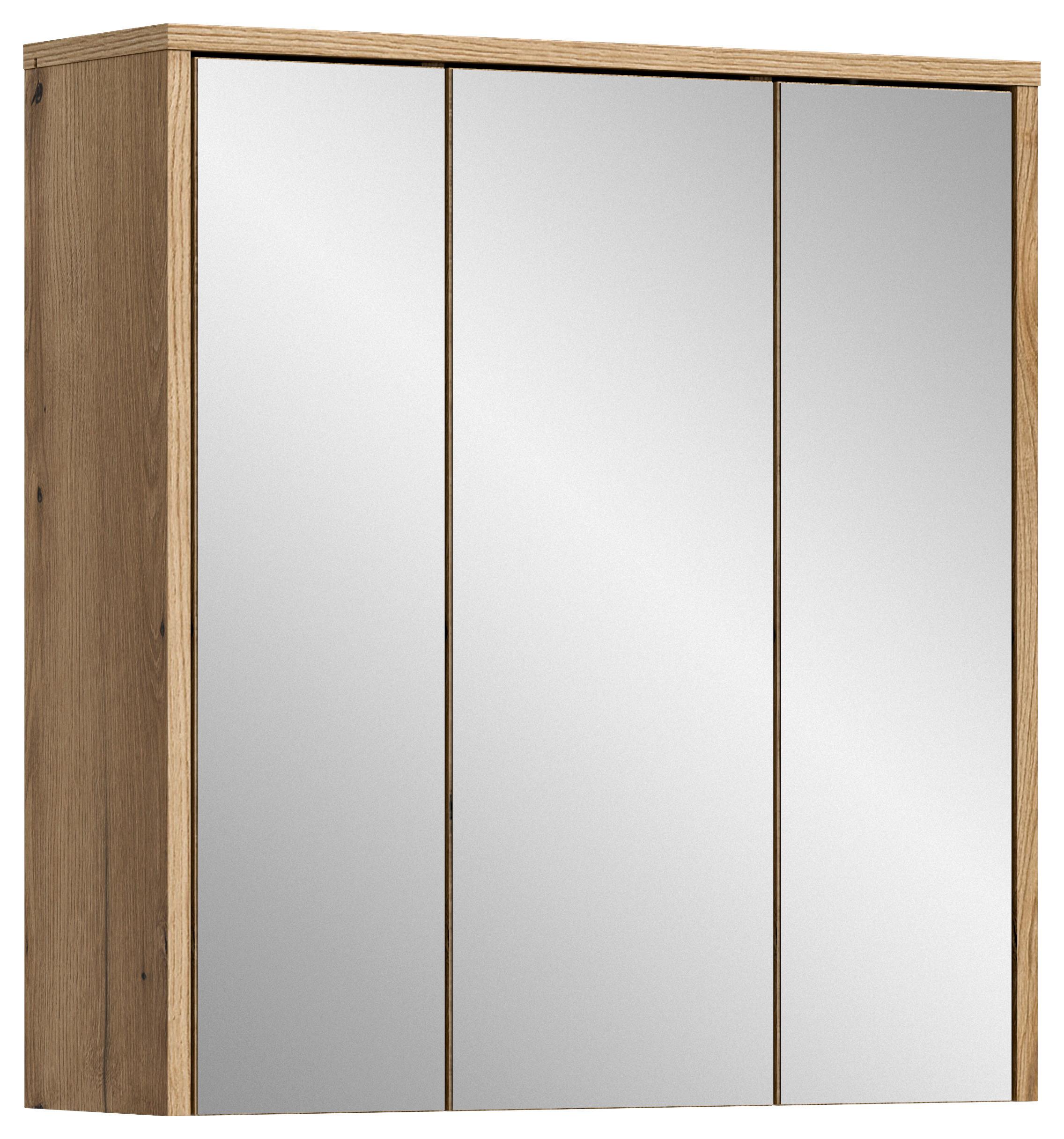 Spiegelschrank Zeno ca. 64x68 cm Eichefarben - MODERN, Glas/Holzwerkstoff (64/68/20cm) - MID.YOU