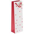 Geschenktasche Jana Rot/Weiß - Rot/Weiß, Papier (12/37/8cm)