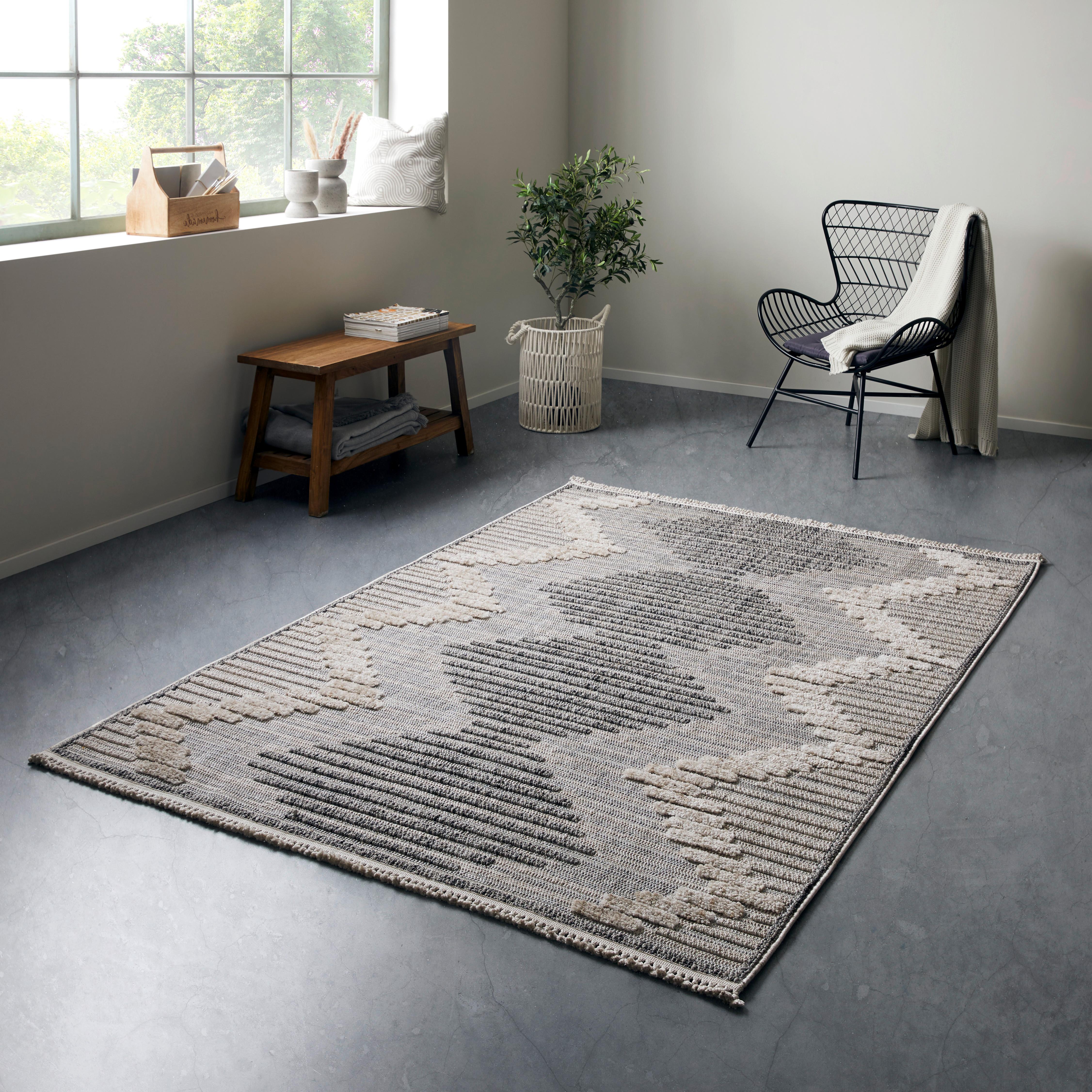 Ravno Tkana Preproga Valencia - bež, Moderno, tekstil (160/230cm) - Modern Living