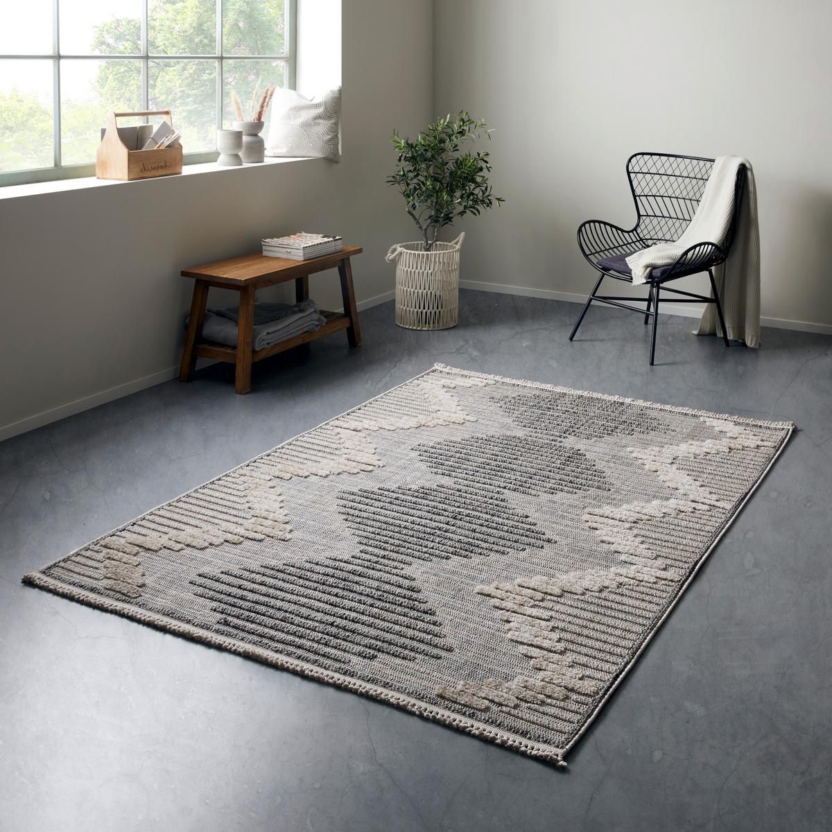 Flachwebteppich Valencia in Beige ca. 160x230cm - Beige, Modern, Textil (160/230cm) - Mömax