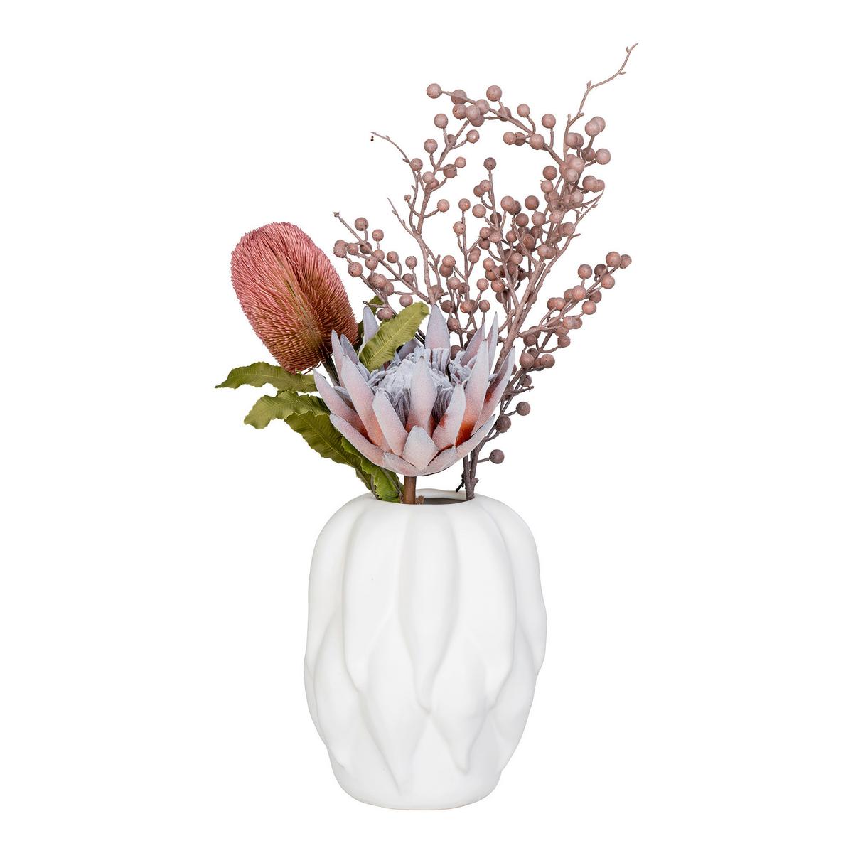 Vase Beige - Beige, Design, Keramik (19.5/26/19.5cm)