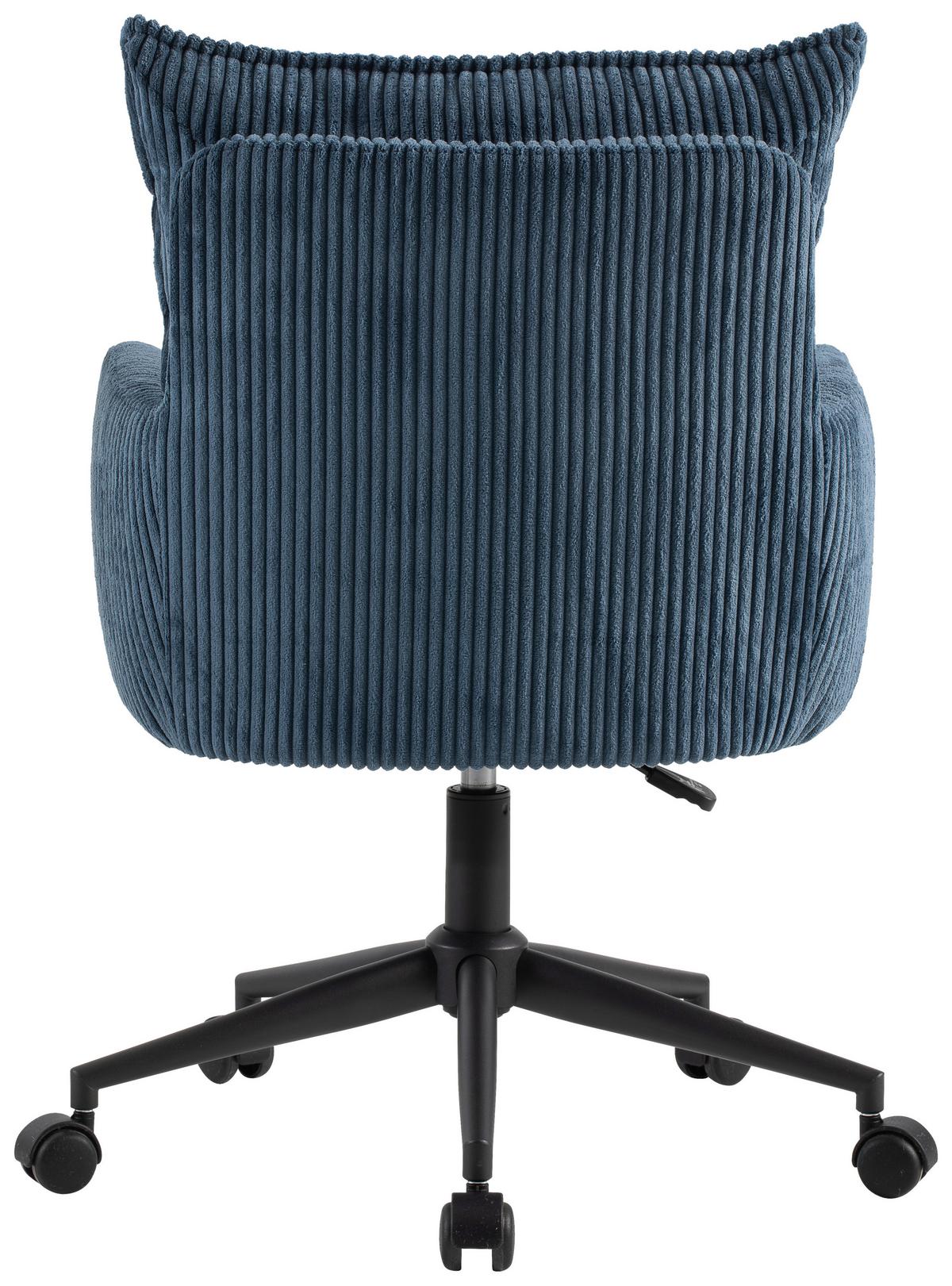 KRZESŁO OBROTOWE LUCIE  -EXKLUSIV- - niebieski/czarny, Design, tworzywo sztuczne/metal (58/84,5-92/64cm) - Carryhome