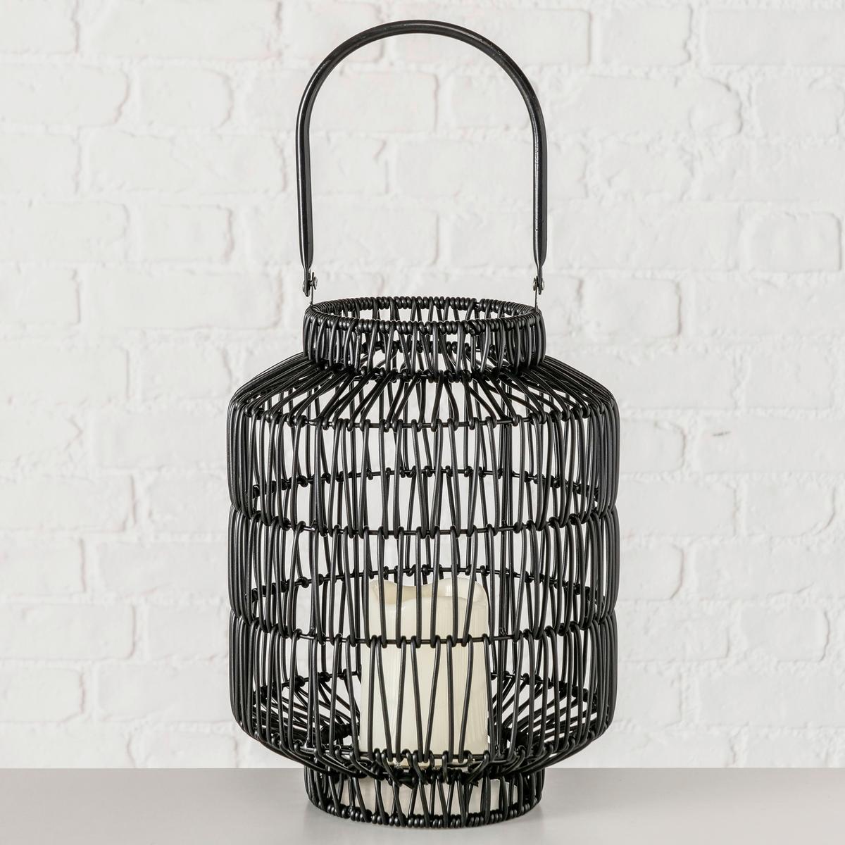 LED-Laterne Calista Schwarz - Schwarz, MODERN, Kunststoff/Metall (23/30cm) - Mömax