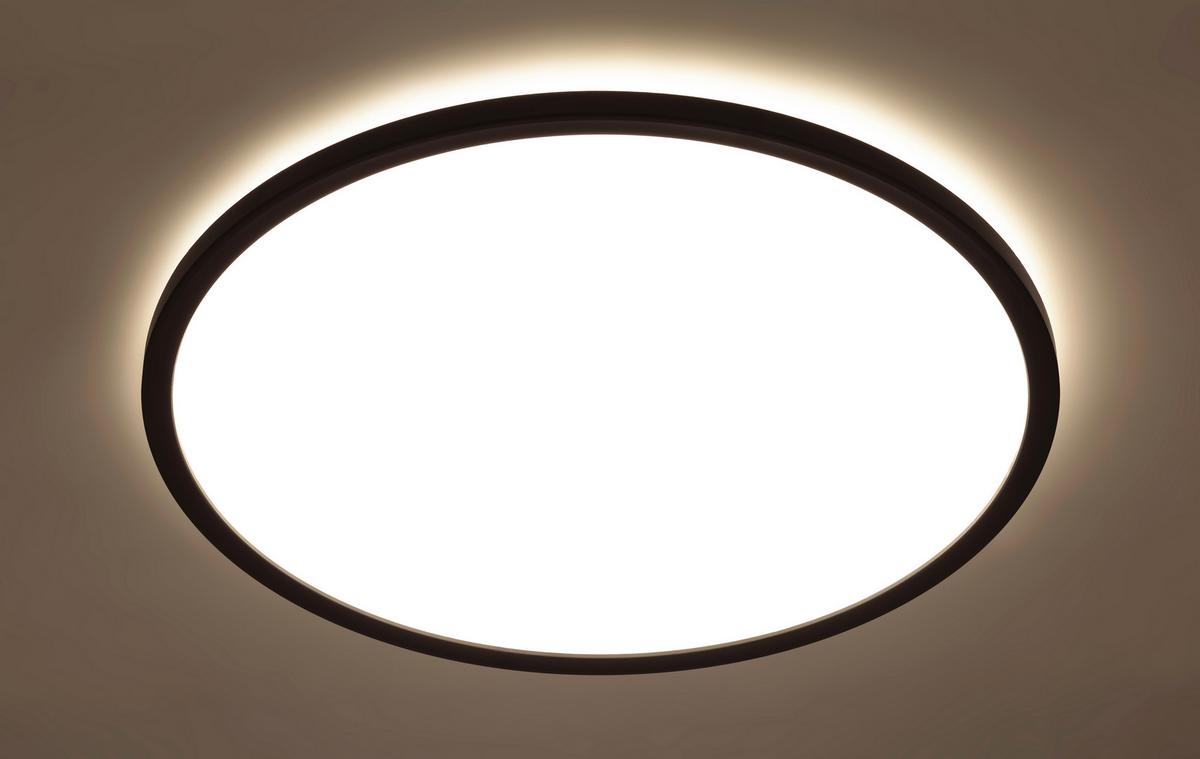 LAMPA SUFITOWA LED GIGA 8 *SBN* - czarny, Basics, tworzywo sztuczne (42/2,9cm) - Novel