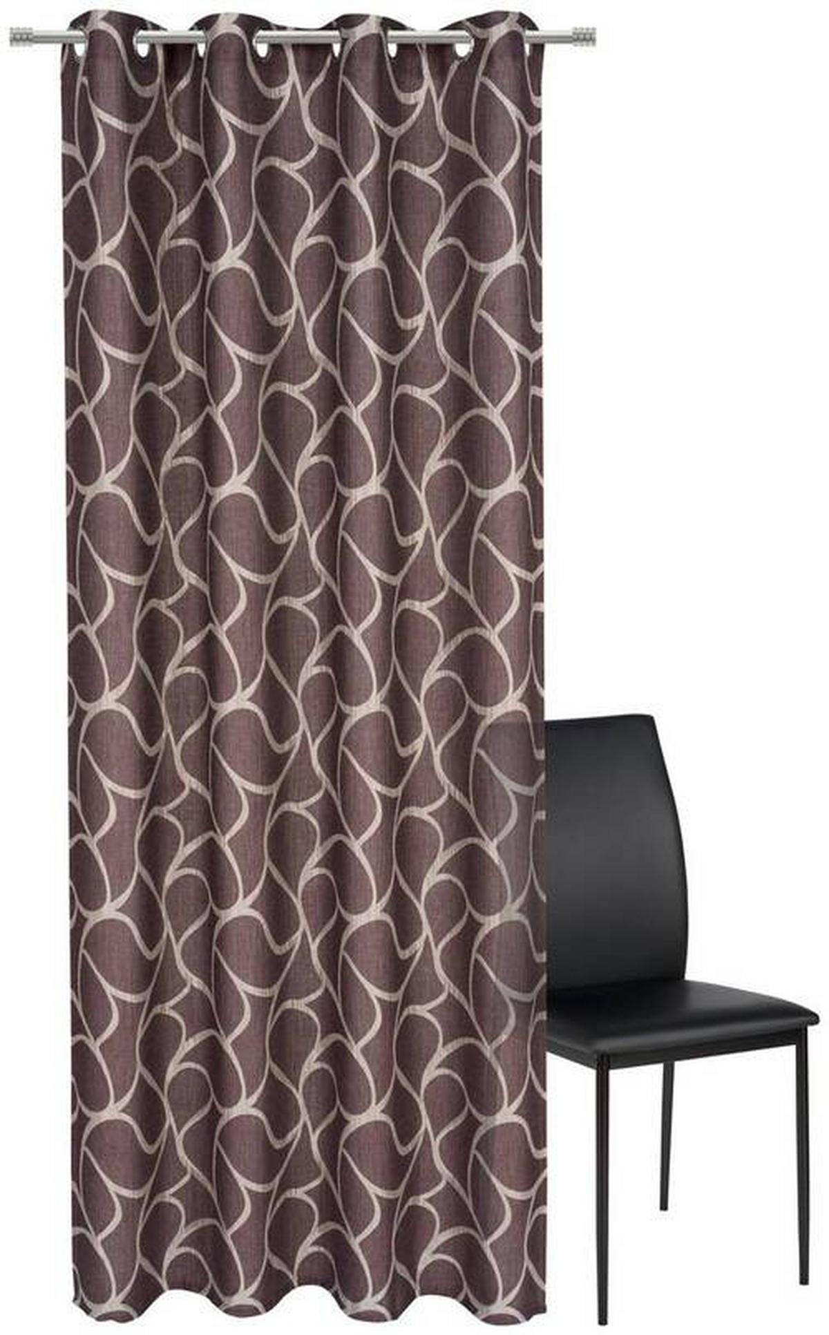 ZASŁONA NA PRZELOTKACH RAVI - oberżyna, Design, tkanina (140/245cm) - Esposa
