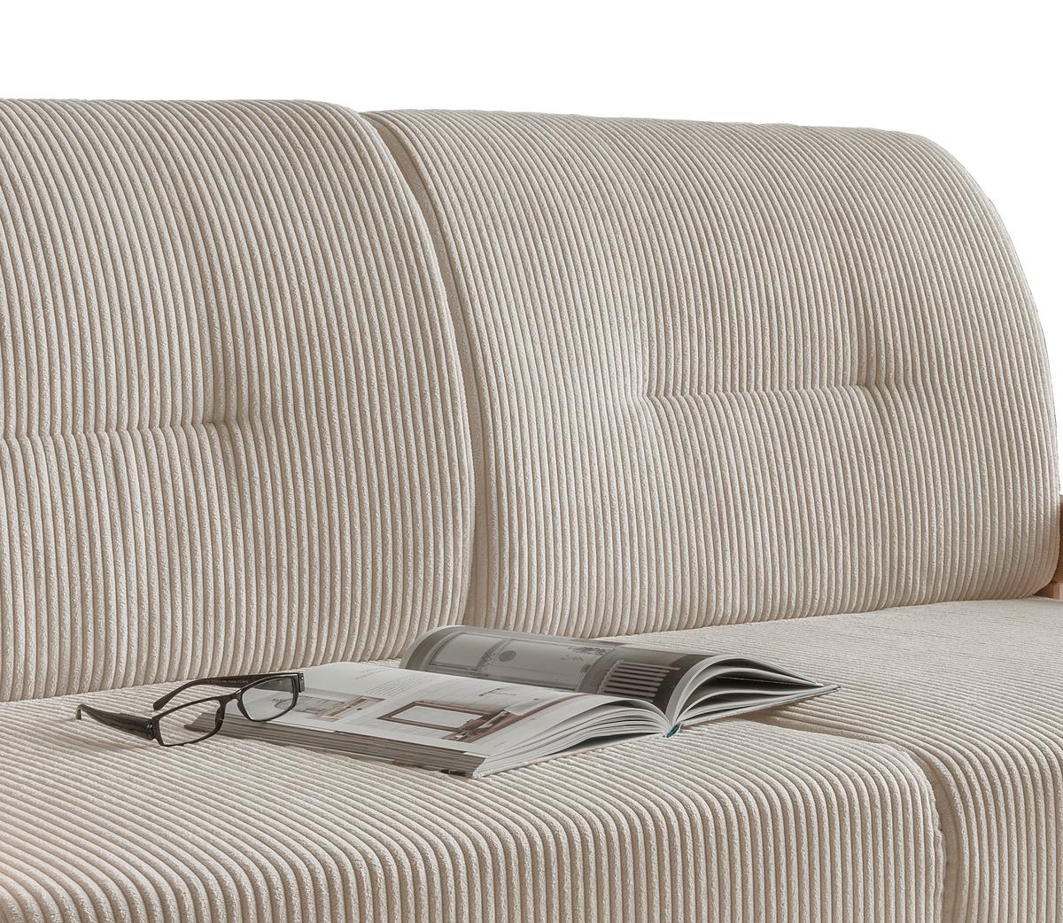 Schlafsofa Camino Holzkorpus Nussbaum/Beige - Beige/Nussbaumfarben, MODERN, Holz/Textil (154/88/90cm) - Livetastic