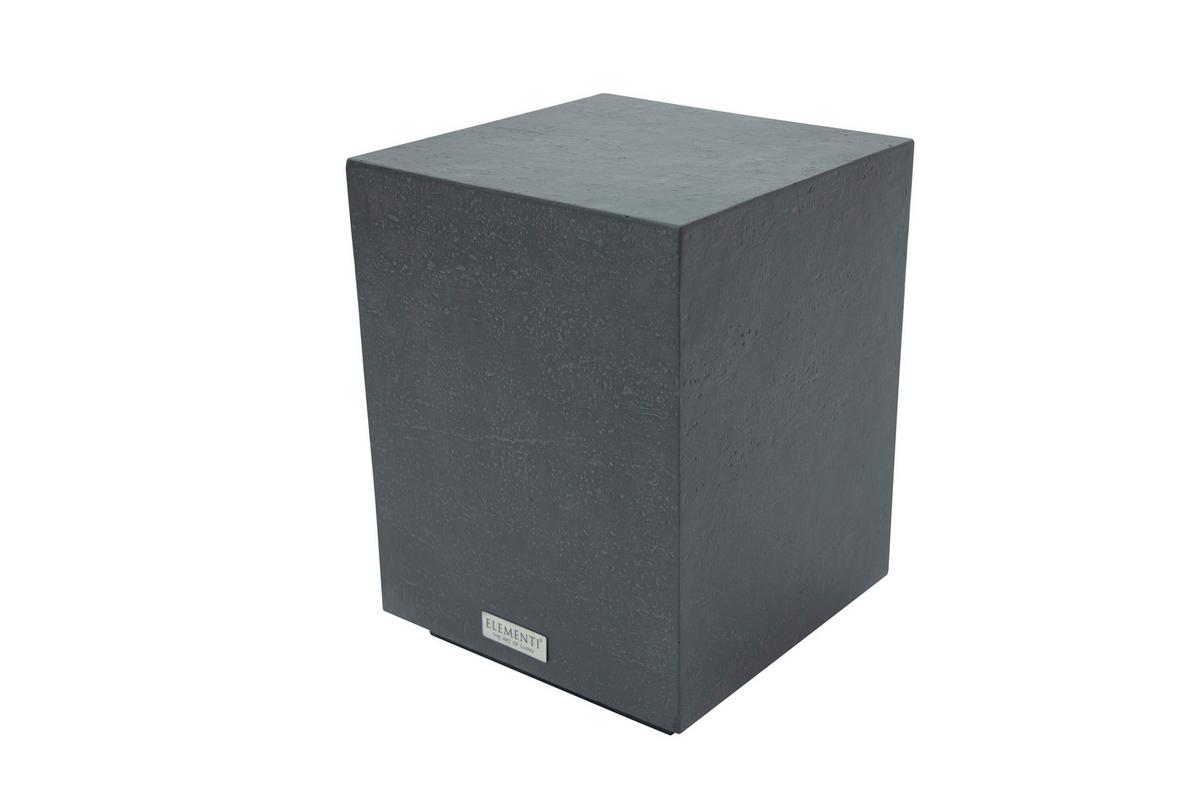 Loungetisch Tevere Faserbeton Schwarz - Schwarz, KONVENTIONELL, Stein (35/35/46cm) - Gardenson