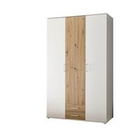 Ruhásszekrény Marburg - alumíniumszínű/Artisan tölgy, Konventionell, műanyag/faalapú anyag (119,6/196,3/53,5cm) - Based