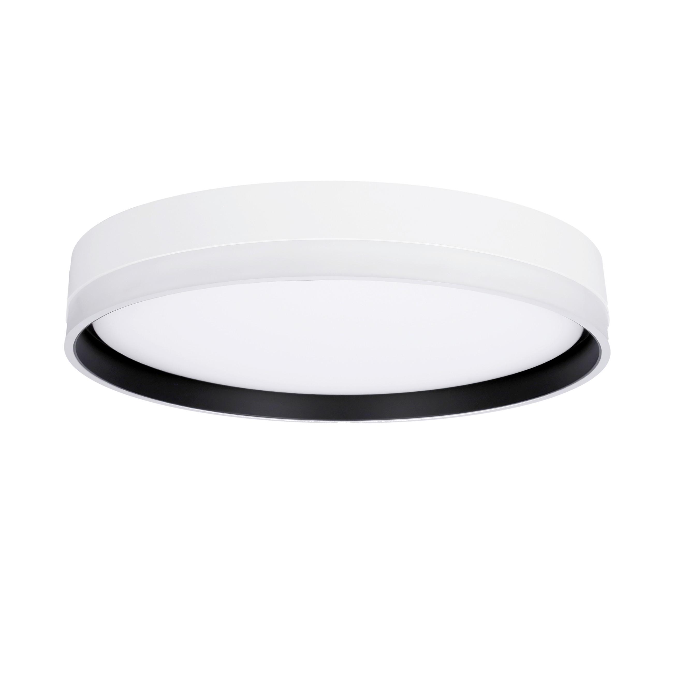 Led Stropna Svjetiljka Florida - bijela/crna, Konvencionalno, metal/plastika (40/40/7.5cm)