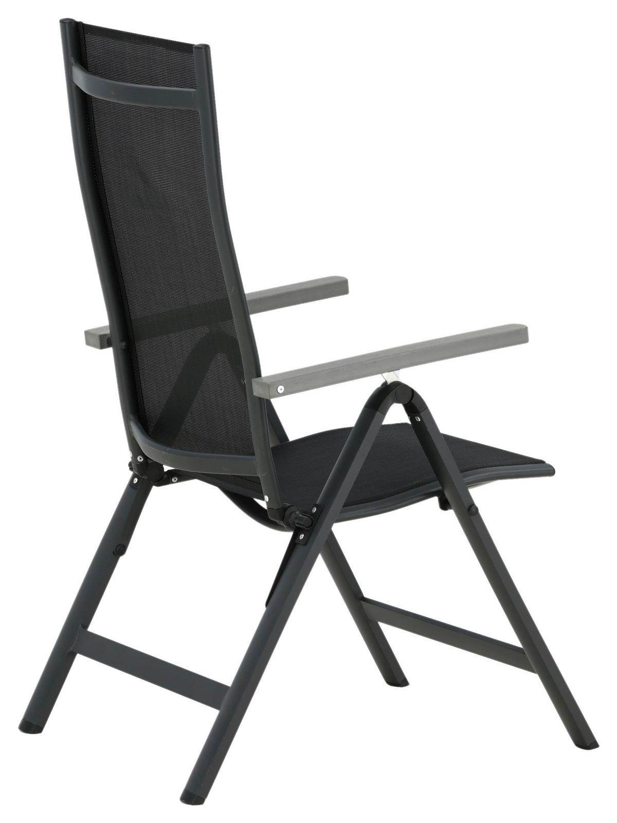 Gartensessel-2er Set Albany ca. 59x109x67 cm Schwarz - Schwarz, KONVENTIONELL, Metall (59/109,5/67cm) - Gardenson