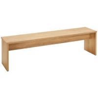 Sitzbank in Eichefarben - Chromfarben/Eichefarben, Modern, Holzwerkstoff/Kunststoff (160/45/37cm) - Mömax