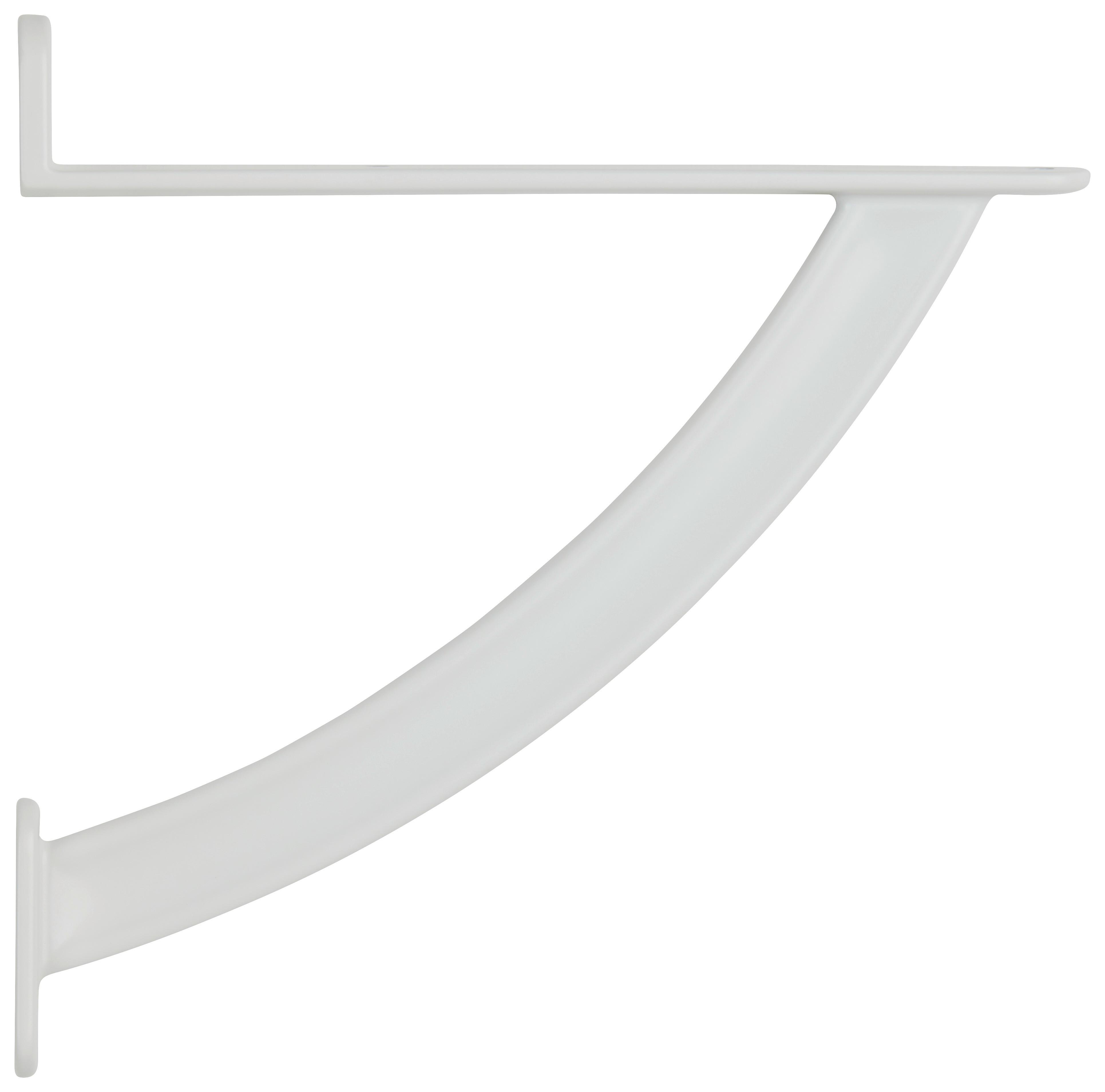 Falipolc Tartó Fehér Aura 20 - fehér, Modern, fém (20cm) - Mömax