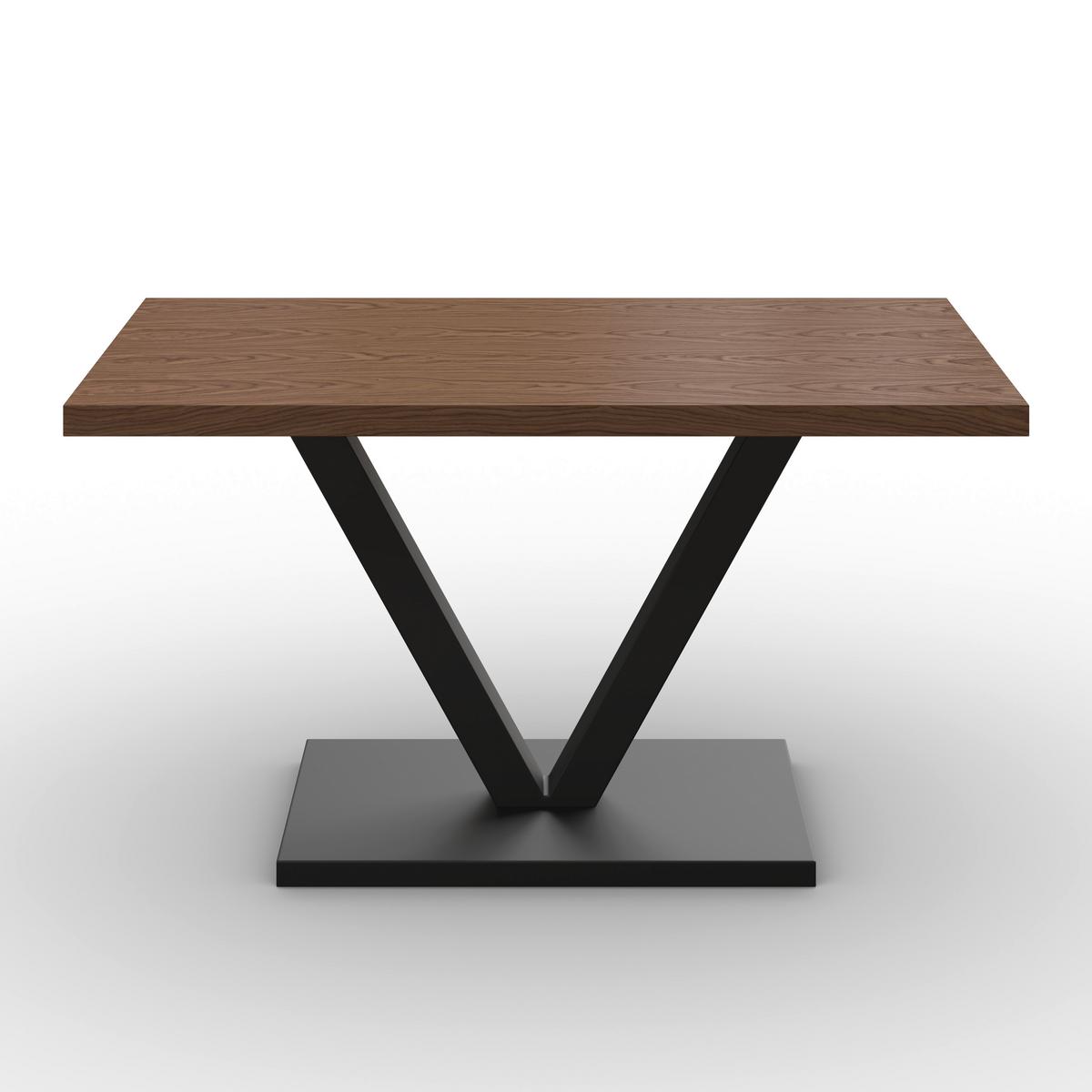 Esstisch Loca Holz/MDF Walnussfarben ca. 160x90x76 cm - Walnussfarben/Schwarz, MODERN, Holz/Holzwerkstoff (160/76/90cm) - Bessagi Home