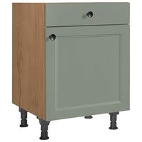 Schubkastenunterschrank Cascada Grün - Eichefarben/Schwarz, MODERN, Holzwerkstoff/Metall (60/87/56cm) - Nobilia