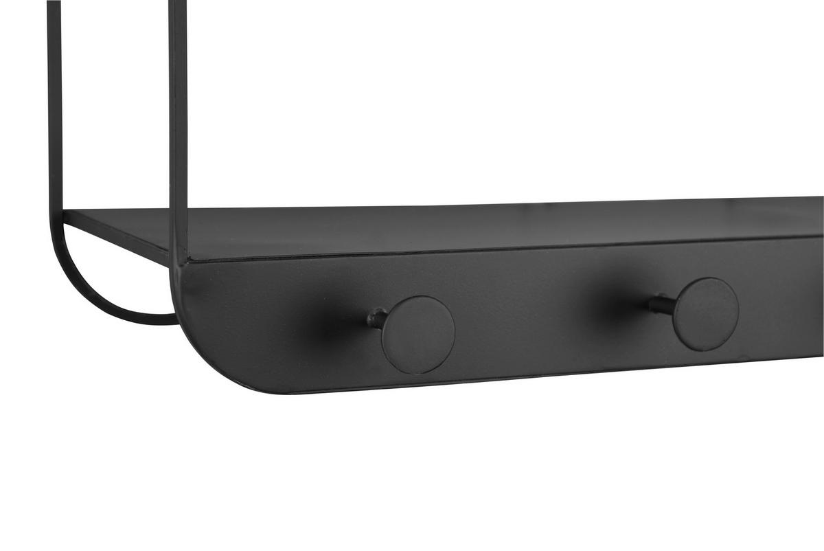 Wandregal in Schwarz - Schwarz, Modern, Metall (50/18/15cm) - Mömax